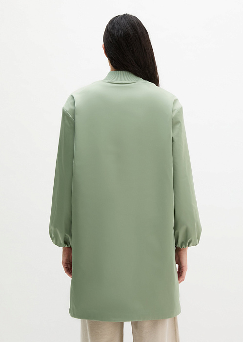 Пальто из глянцевого твила
