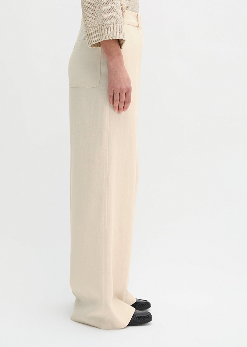 Брюки изо льна и вискозы