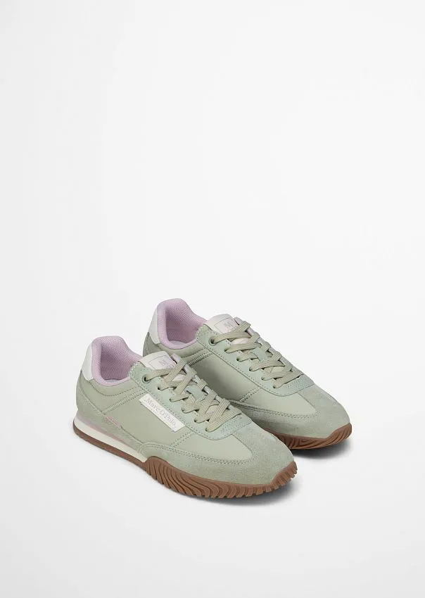 Кроссовки из натуральной кожи и нейлона