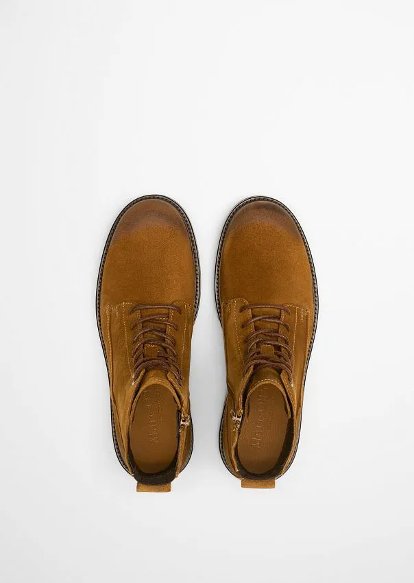 Ботинки на шнуровке из мягкой воловьей замши Marc o'Polo - фото 4