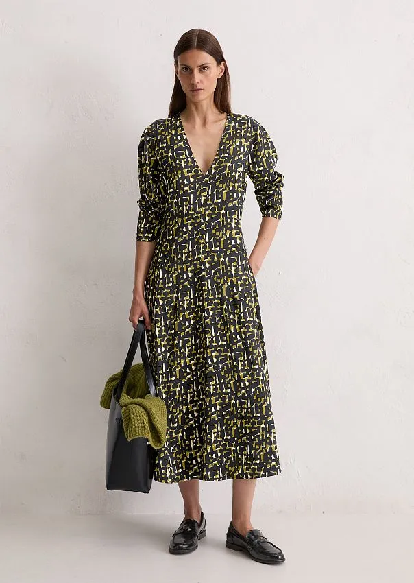 Платье с принтом из струящейся сатиновой вискозы Marc o'Polo - фото 1