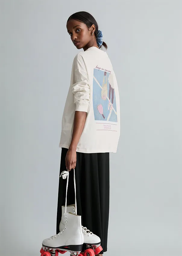 Лонгслив из плотного джерси