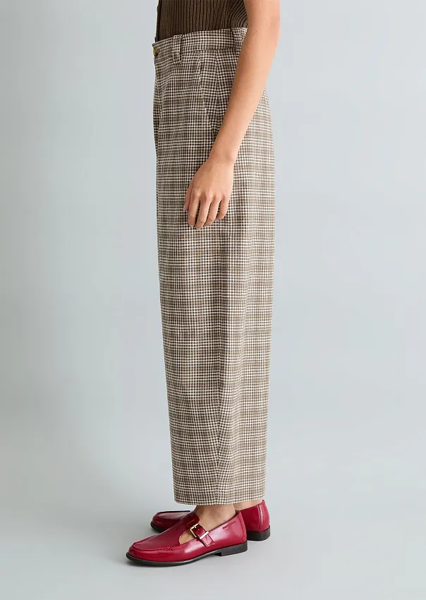 Брюки из смеси органического хлопка и льна