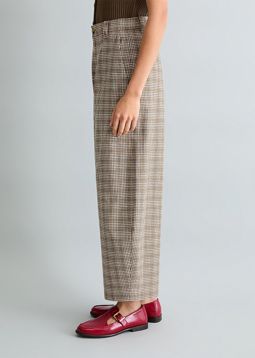 Брюки из смеси органического хлопка и льна