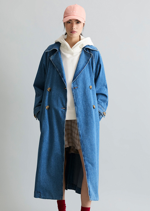 Тренч джинсовый из волокон листьев ананаса