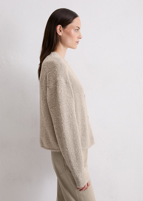 Кардиган из буклированной пряжи