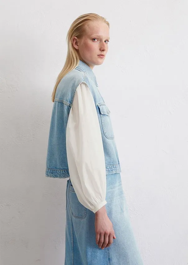 Джинсовый жилет из лиоцелла и органического хлопка Marc o'Polo - фото 5