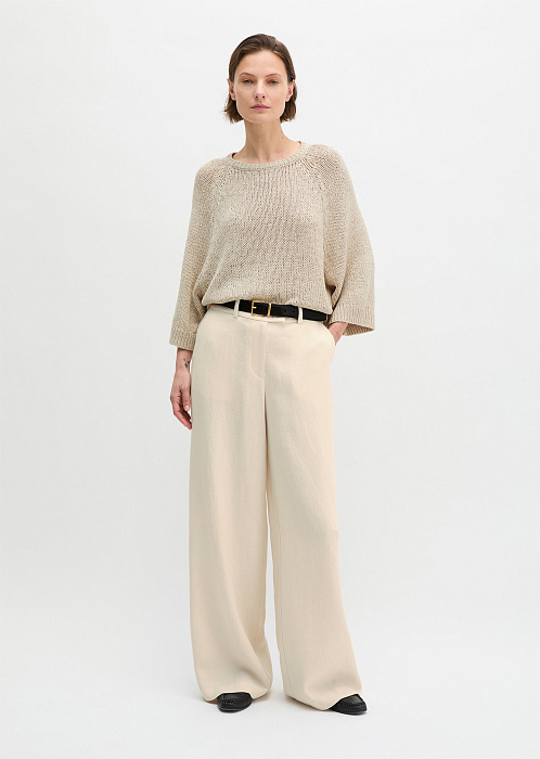 Брюки изо льна и вискозы