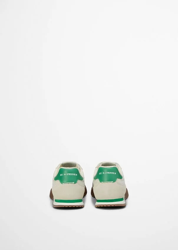 Кеды из натуральной замши и сетки