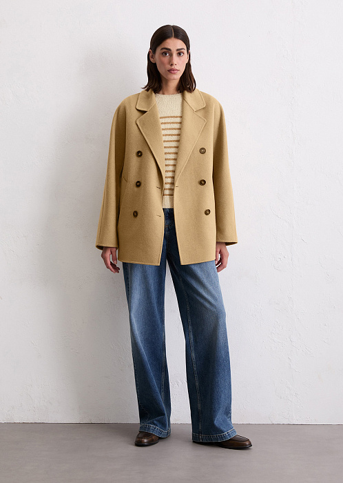 Полупальто из переработанной шерсти