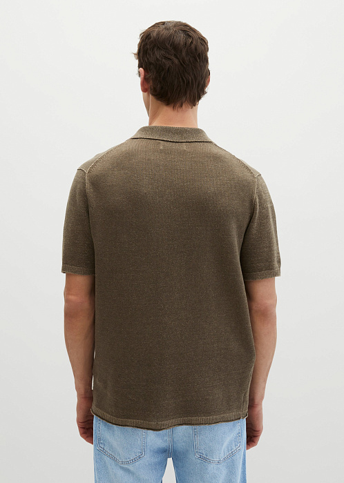 Поло из хлопка и льна