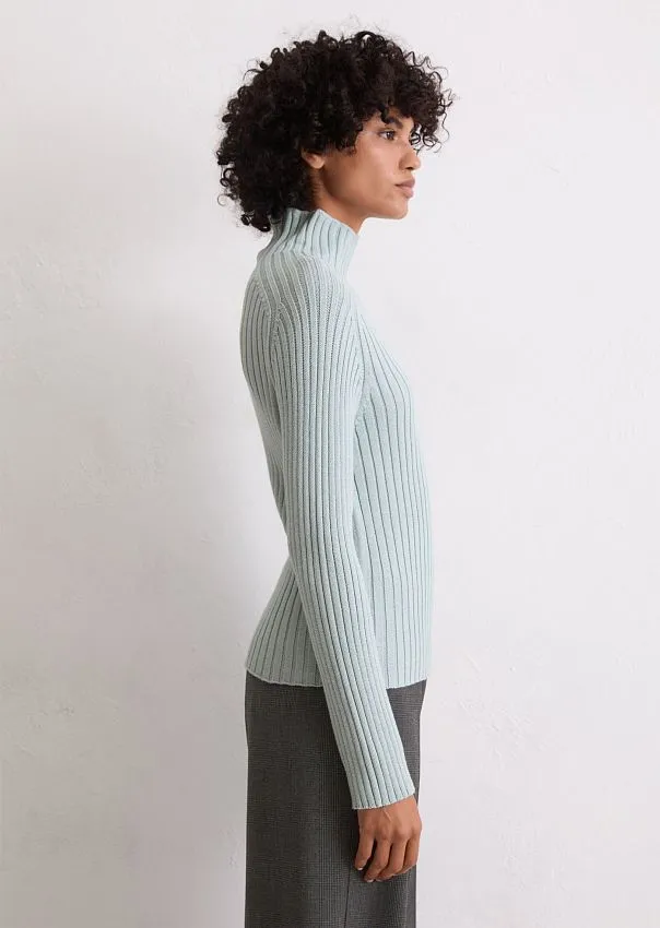 Тонкий свитер с высоким воротом из плотного хлопка Marc o'Polo - фото 5