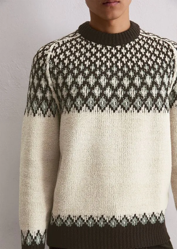 Свитер из смесовой шерсти с норвежским узором Marc o'Polo - фото 4