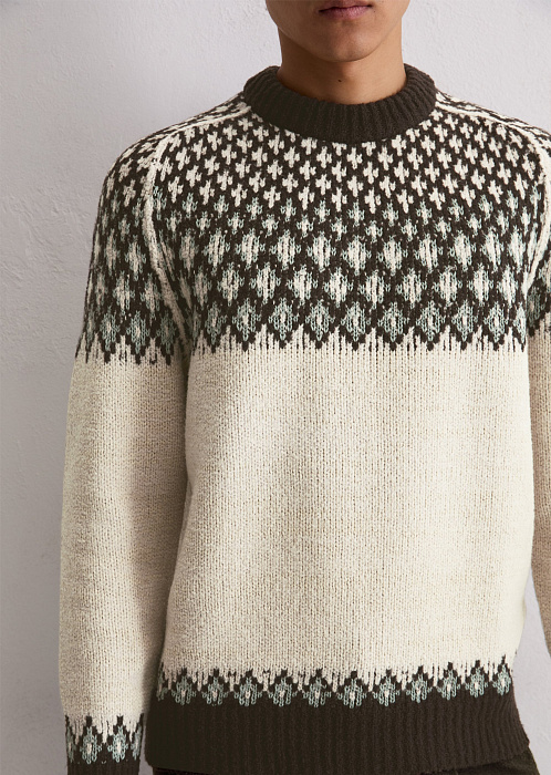 Свитер из смесовой шерсти с норвежским узором