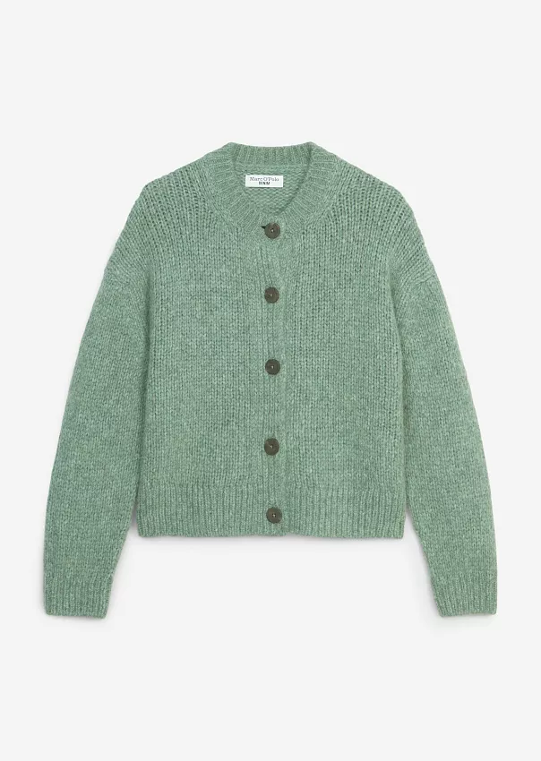 Мягкий укороченный кардиган из смесовой пряжи Marc o'Polo - фото 6