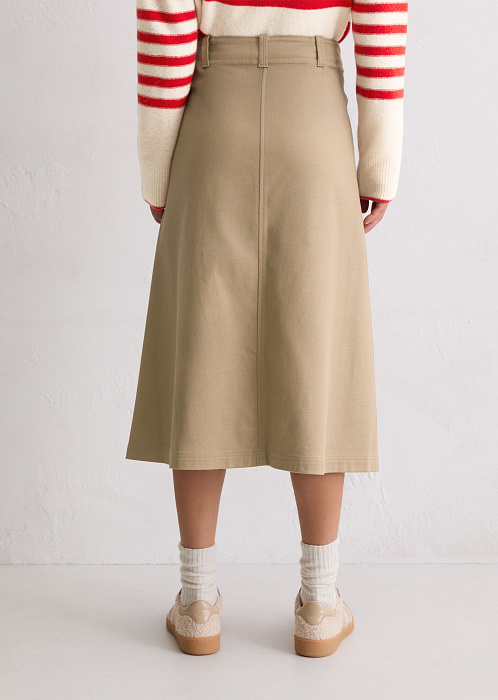 Юбка-миди из смесового хлопка