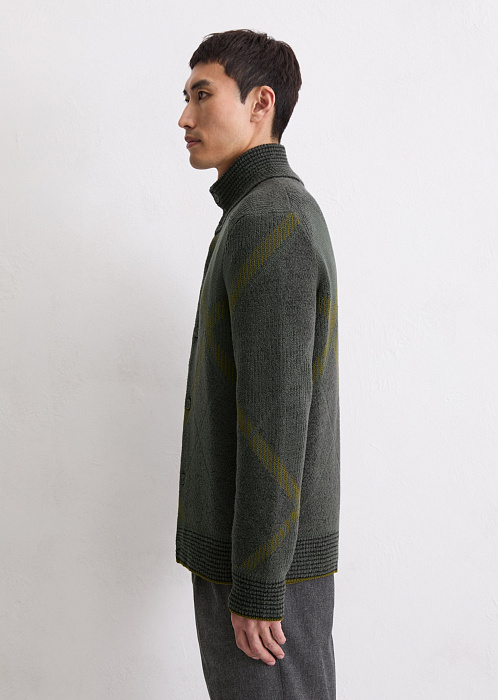 Кардиган из шерсти и хлопка