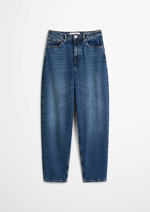 Джинсы баррел из смесового хлопка