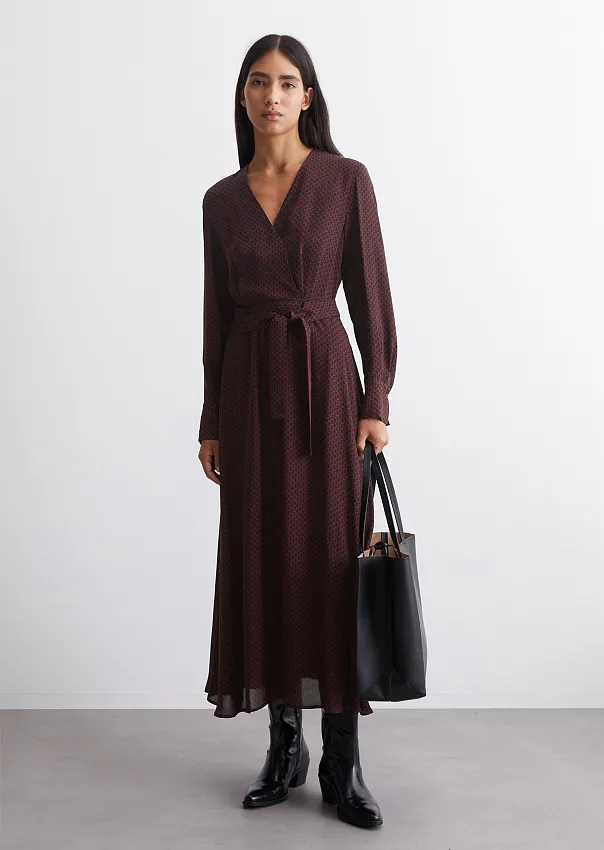 Платье на запах из купро-вискозы