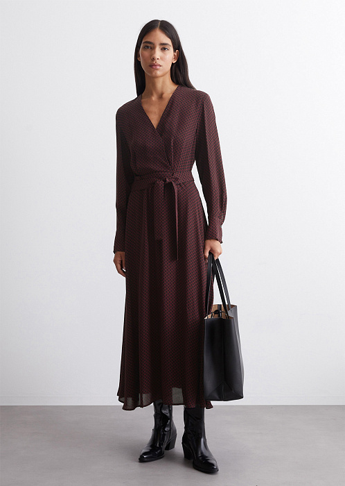 Платье на запах из купро-вискозы