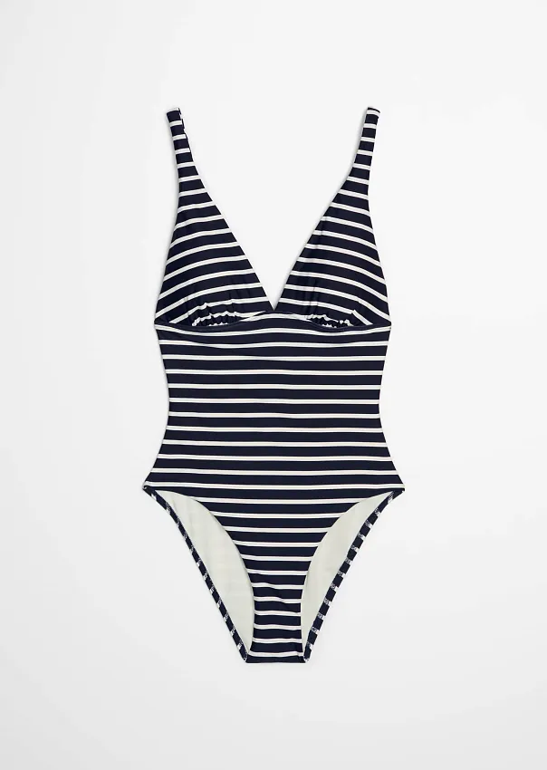 Купальник слитный с глубоким вырезом