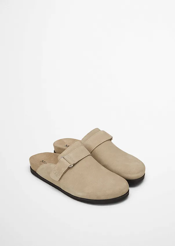 Сабо из натуральной замши
