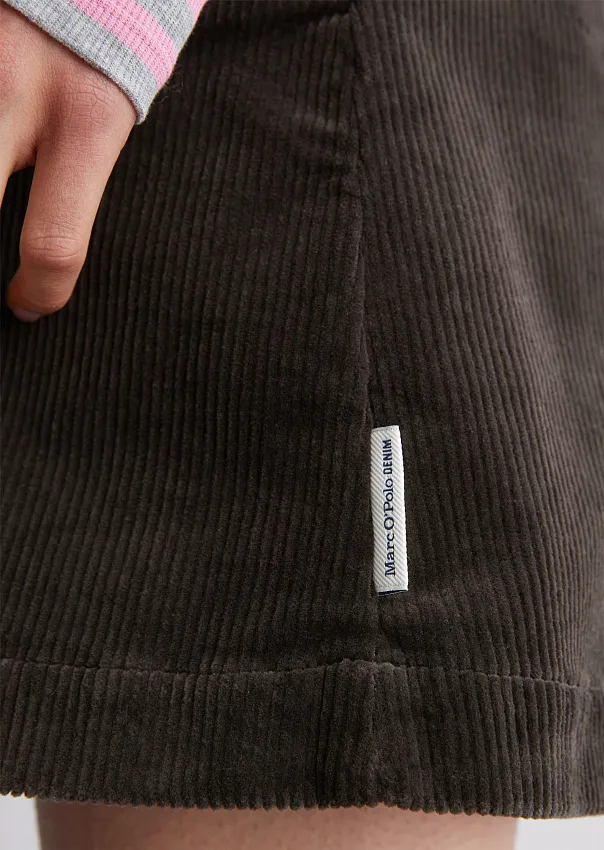 Вельветовая мини-юбка из смесового хлопка