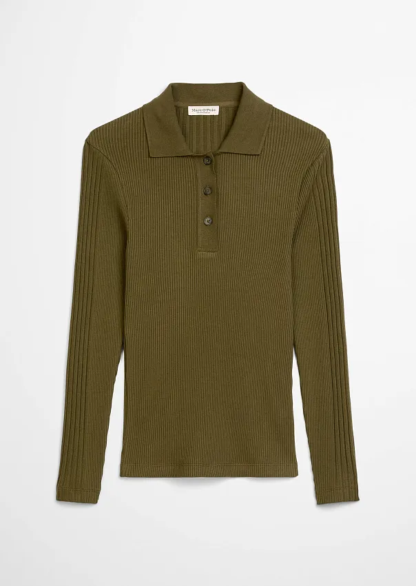 Поло трикотажное с длинными рукавами Marc o'Polo - фото 6