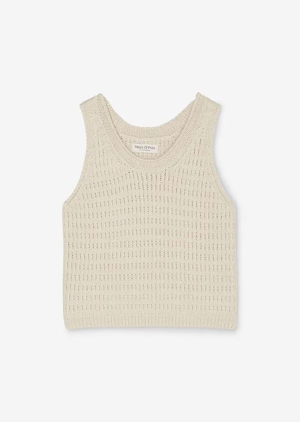 Вязаный топ приталенного кроя из органического хлопка