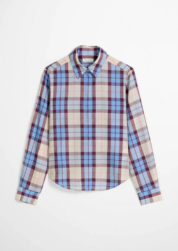 Рубашка в клетку из органического хлопка с лиоцеллом Marc o'Polo - фото 6