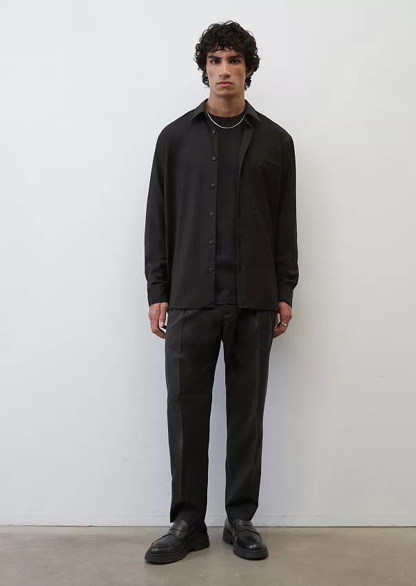 Рубашка с длинными рукавами из мягкой шерсти Marc o'Polo - фото 3