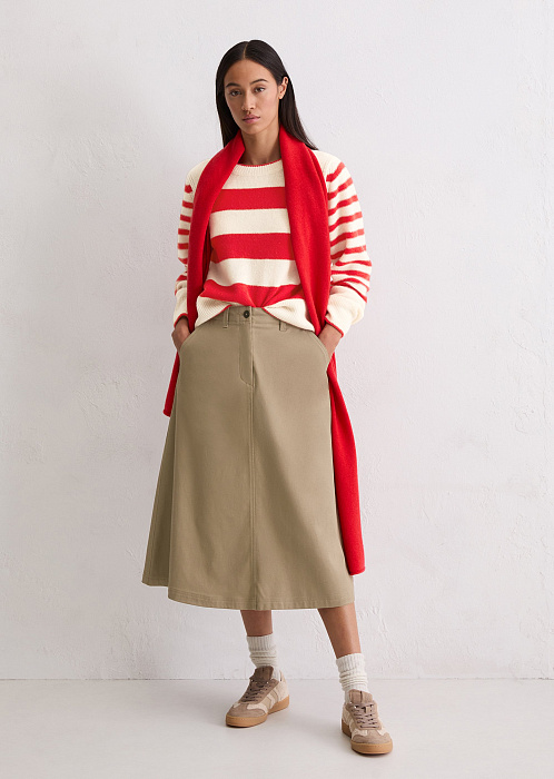 Юбка-миди из смесового хлопка