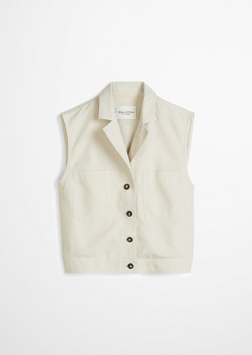 Жилет из хлопка, лиоцелла и льна