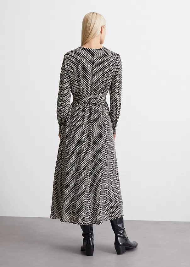 Платье на запах из купро-вискозы