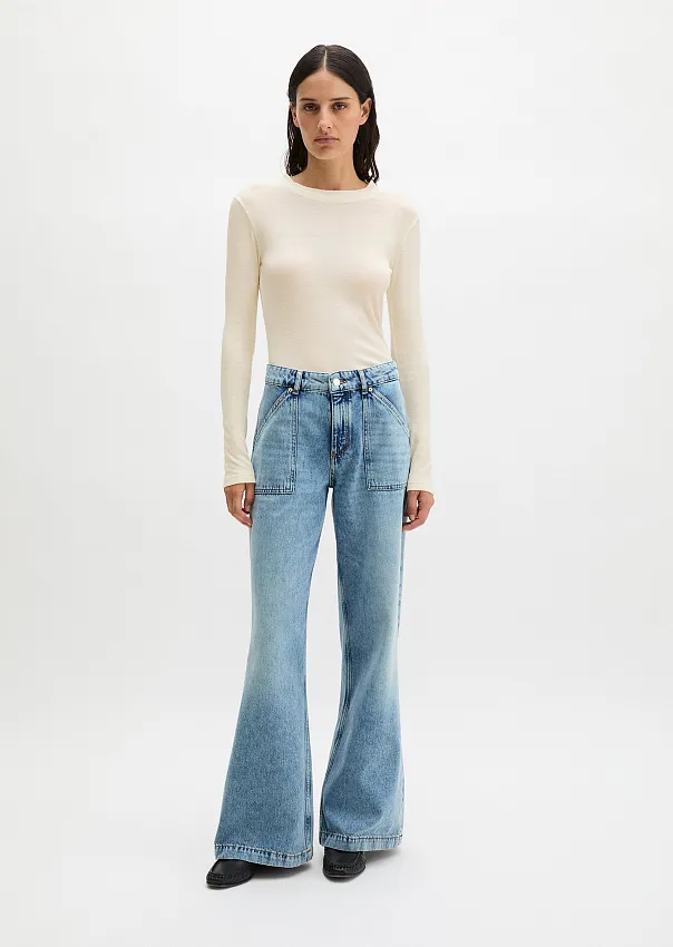 Джинсы клеш из органического хлопка