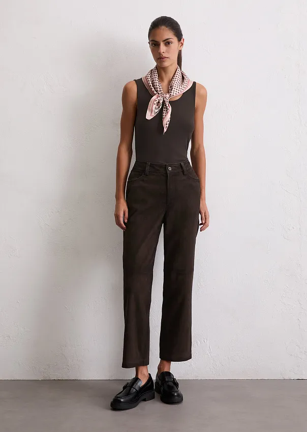 Прямые брюки из натуральной замши Marc o'Polo - фото 1