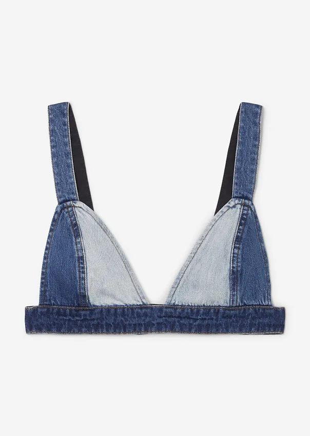 Джинсовый бра-топ из органического хлопка