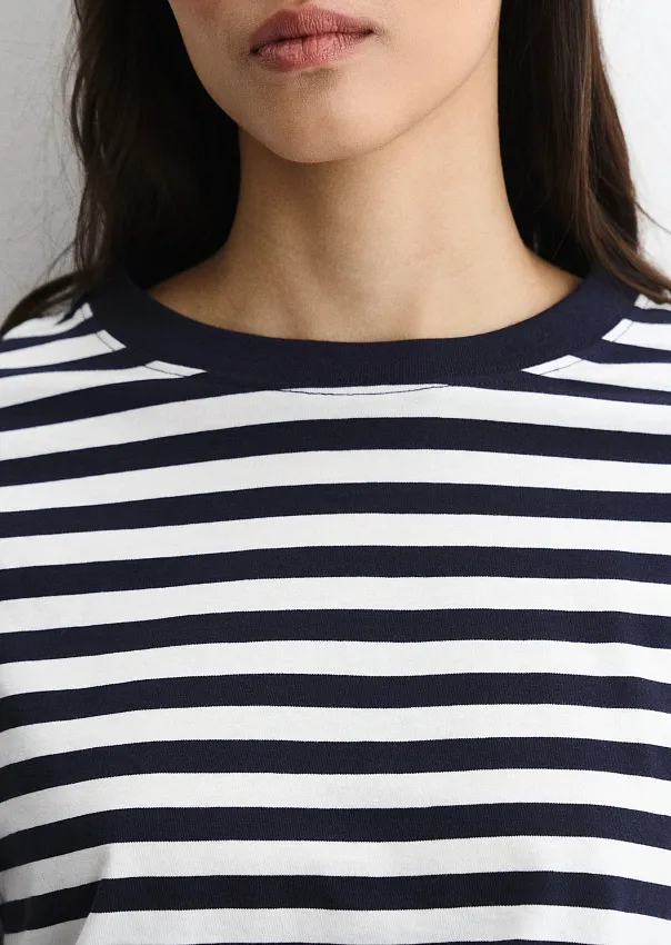 Лонгслив в полоску из органического хлопка 