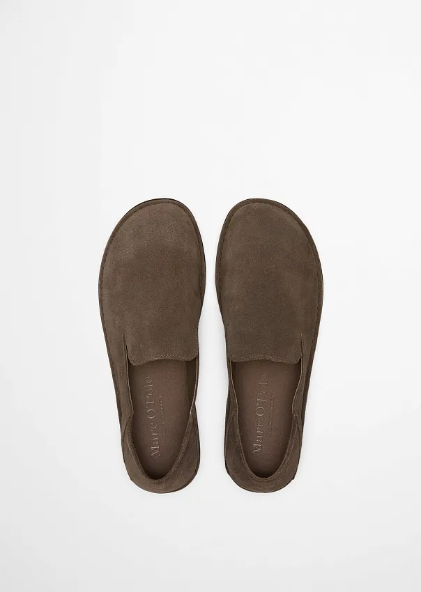 Лоферы из натуральной замши