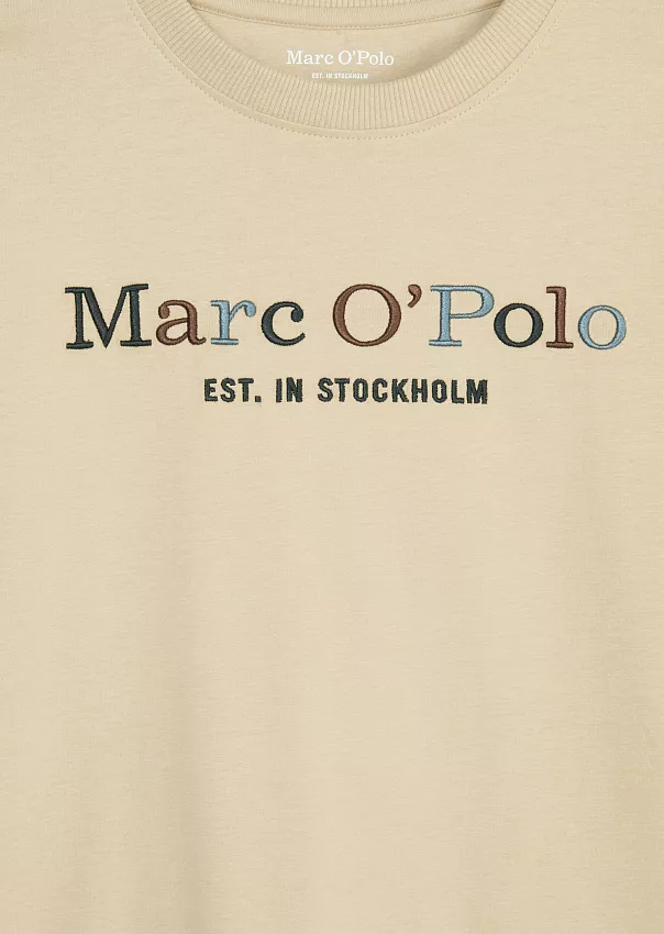 Футболка с вышитым логотипом на груди Marc o'Polo - фото 3
