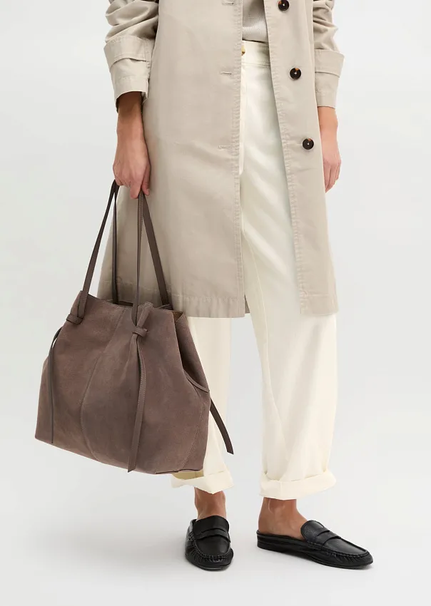 Сумка-тоут из натуральной замши