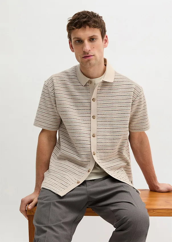 Рубашка из фактурного джерси