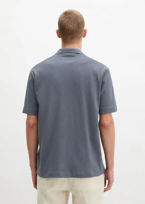 Поло из хлопка и льна
