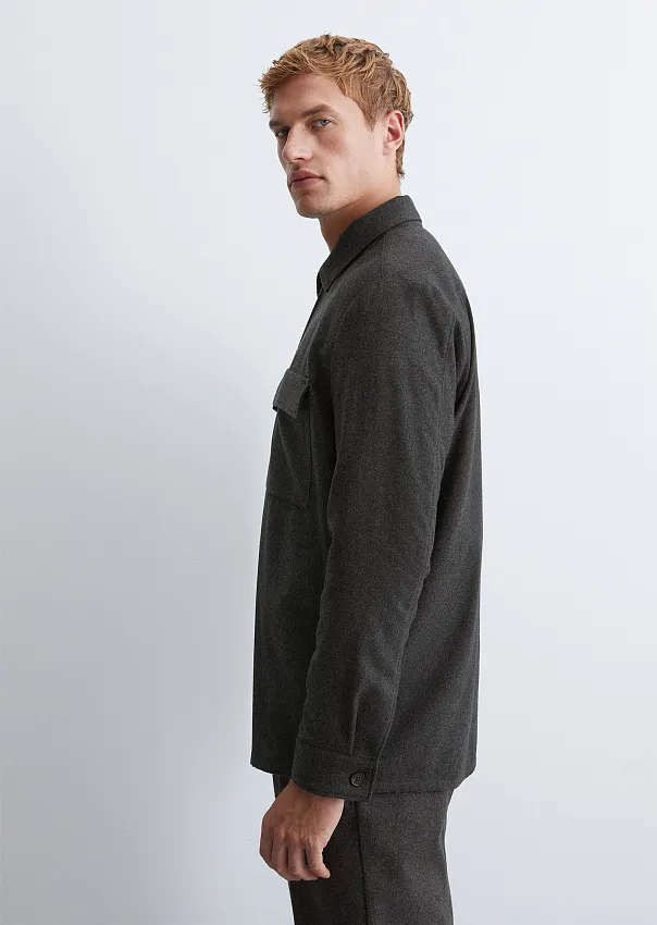 Верхняя рубашка из смесовой шерсти