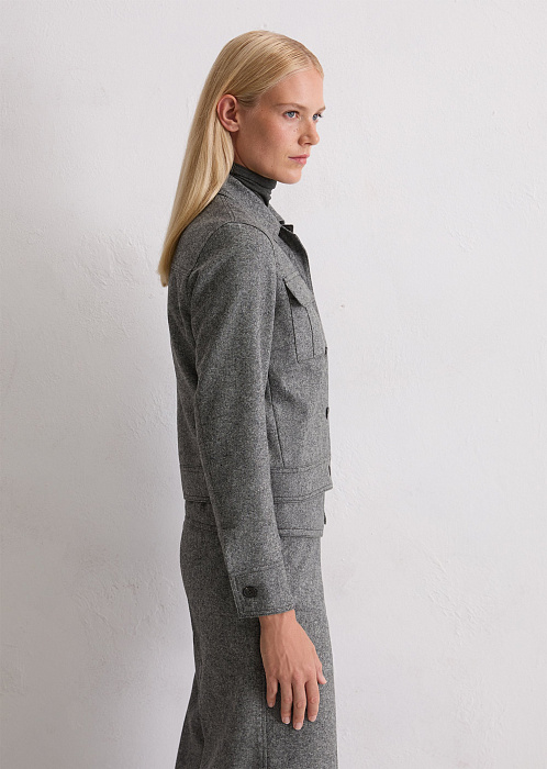 Рубашка верхняя из твидовой смесовой шерсти