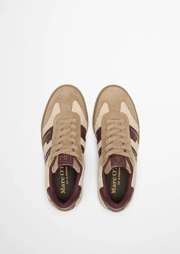 Кроссовки из кожи с плюшевыми вставками Marc o'Polo - фото 4