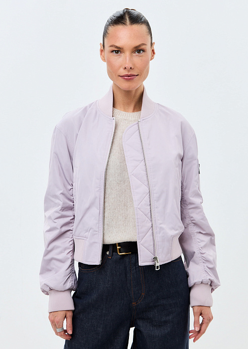 Бомбер прямого кроя