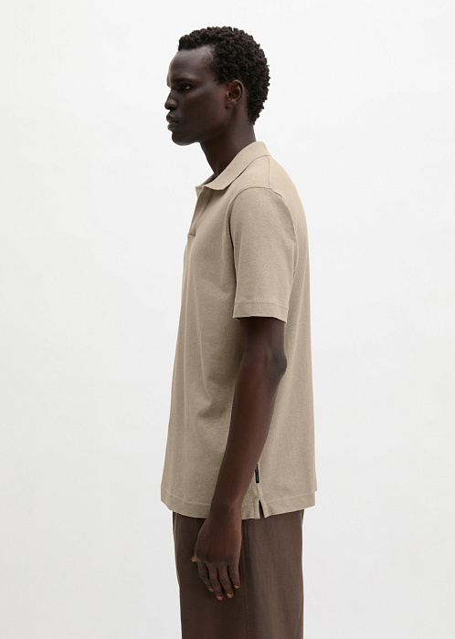 Поло из хлопка и льна
