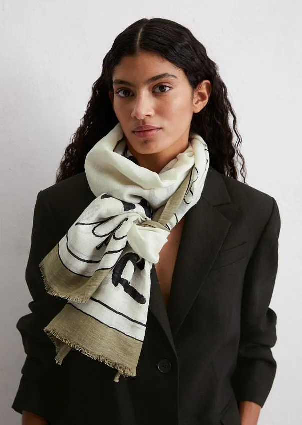 Шарф изо льна и хлопка Marc o'Polo - фото 3