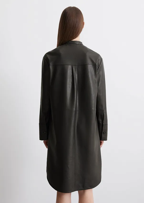 Платье из натуральной кожи